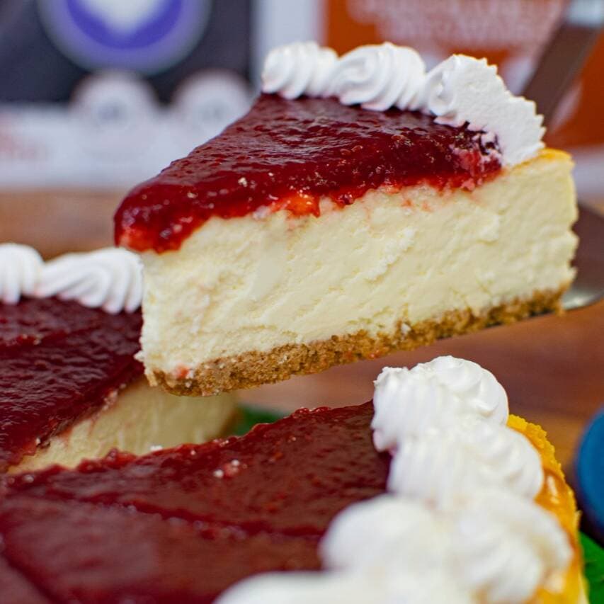 Cheescake de Frambuesa Rebanada