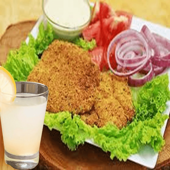 Filete Empanizado + Limonada 1/2