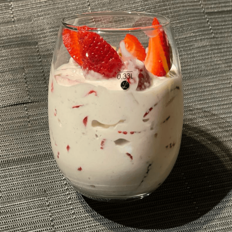Fresas con crema La lechera