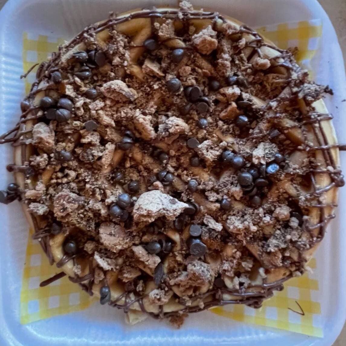 Waffle Nutella y Chispas de Chocolate