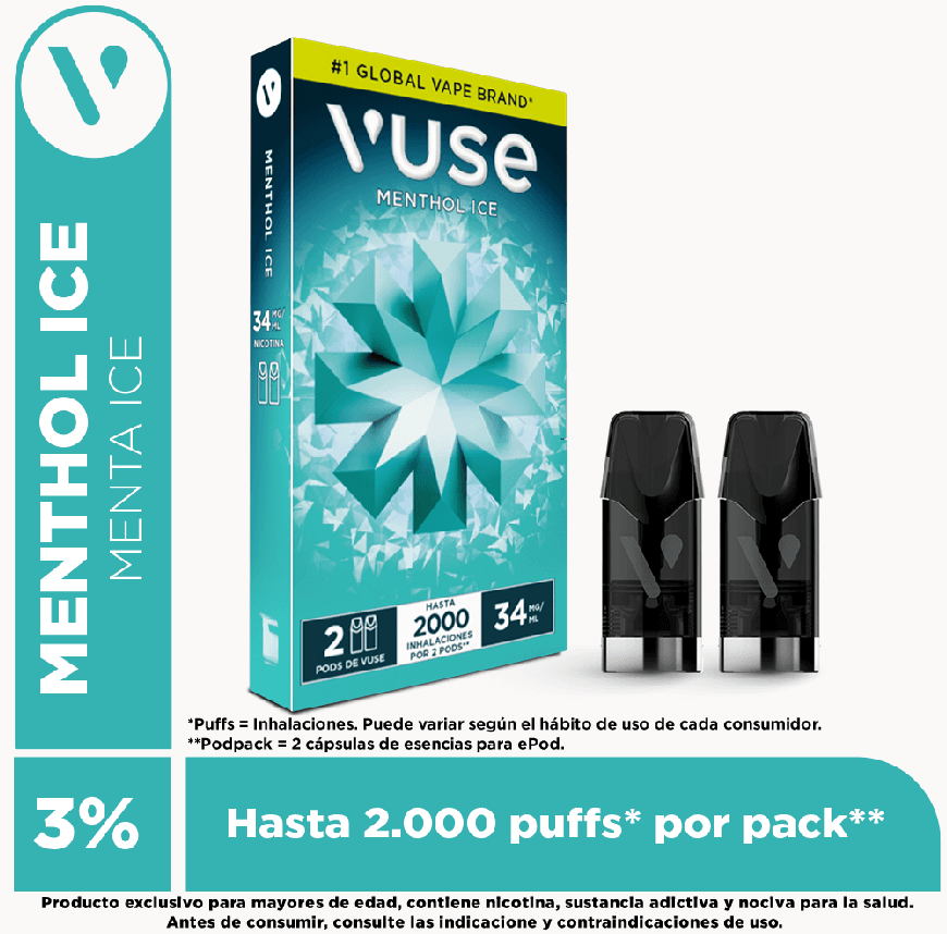 Vuse Pod2 Mint Ice 34 Mg/ml
