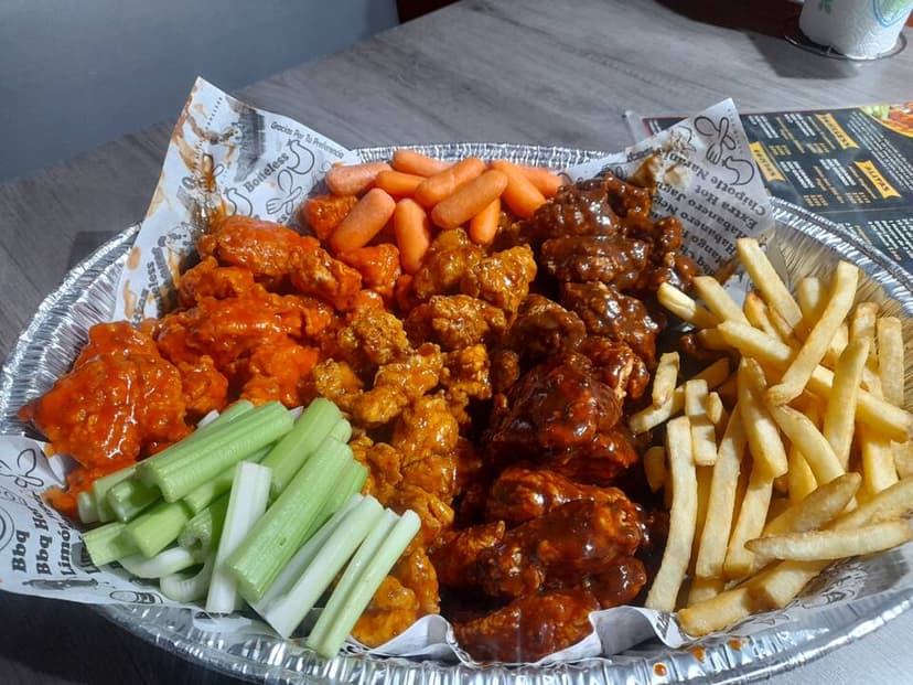 ANSA Alitas, Boneless, hambuguesas Suc.Cerradas