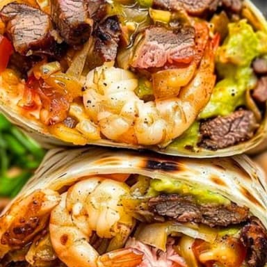 BURRITA MAR Y TIERRA