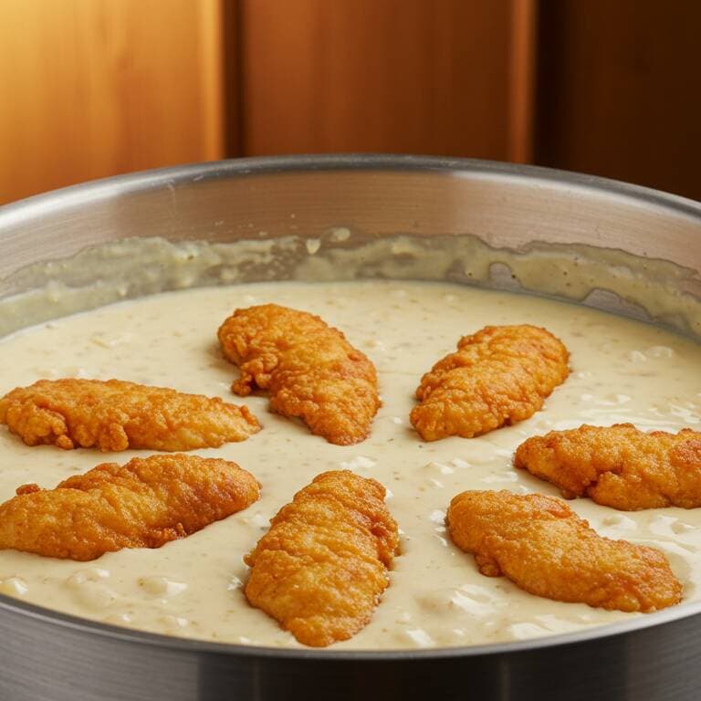SALSA ALFREDO & TENDERS DE POLLO