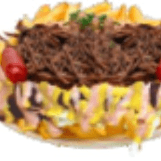 Salchipapa de Carne Desmechada