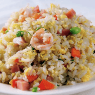 虾仁炒饭 Arroz frito con camarones