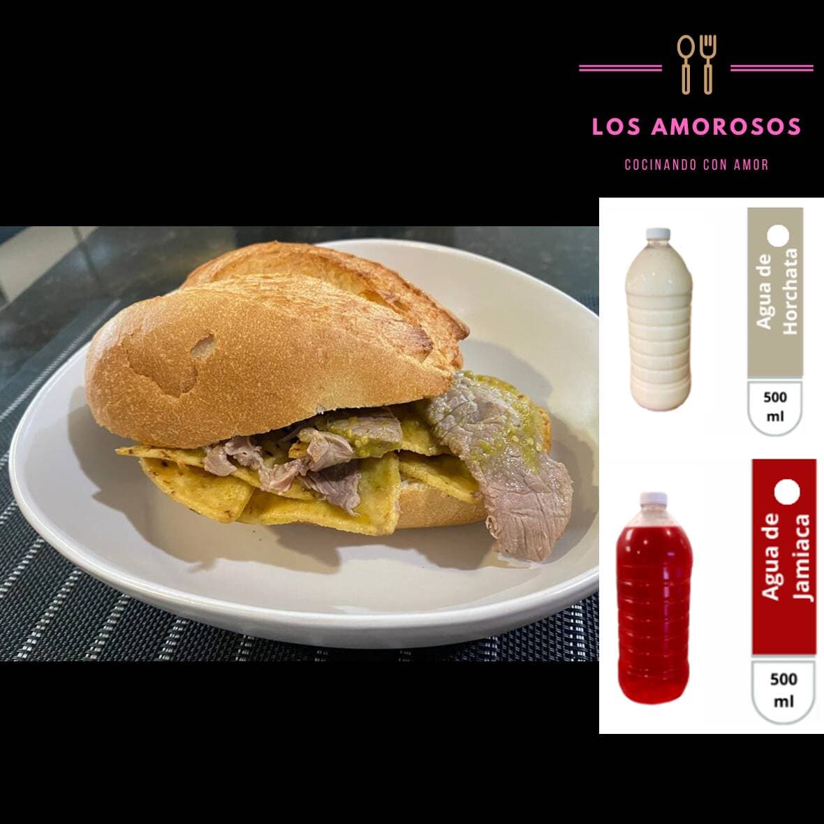 Combo Torta de Chilaquiles C/carne Asada + Agua