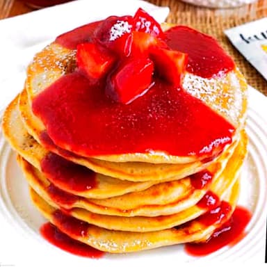 Pancakes con Jalea de Fresa