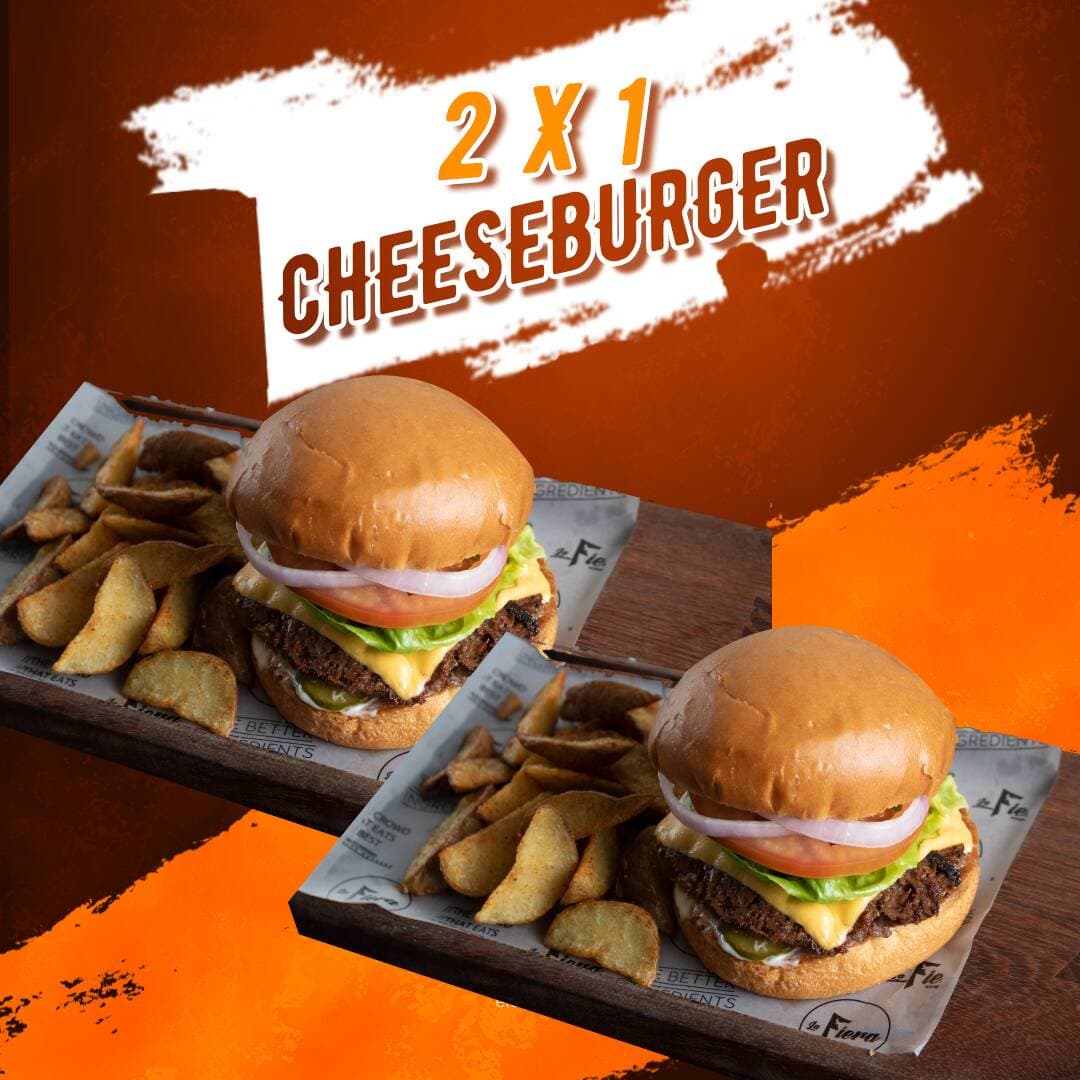 Promo Cheeseburger + Papas..