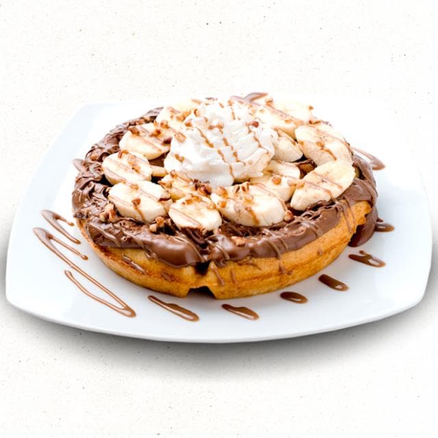 Waffle Con Crema de Avella.