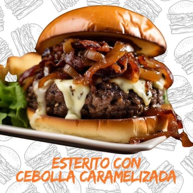 Hamburguesa Esterito 150gr, Papas y Chile Guero