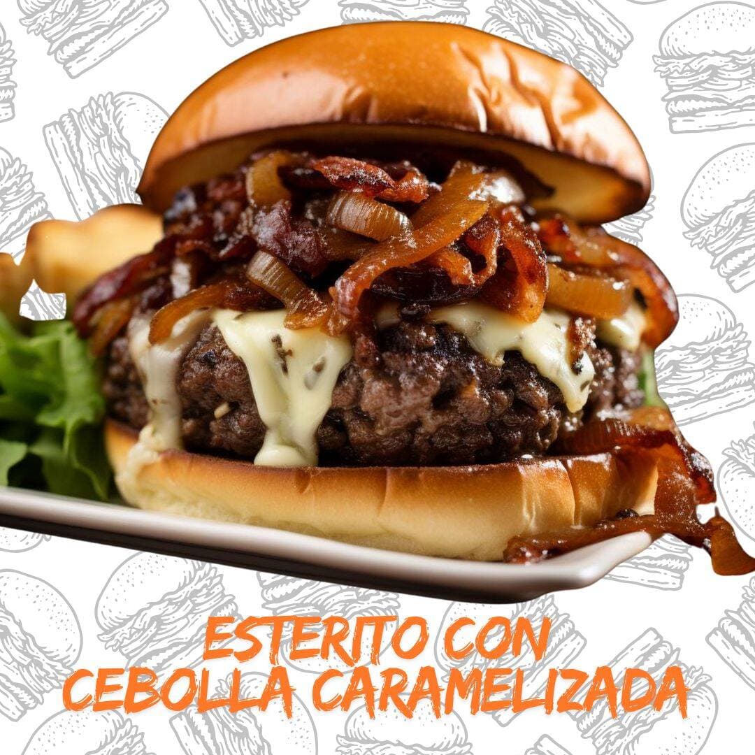 Hamburguesa Esterito, Papas y Chile Guero