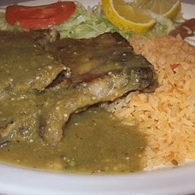 Chuleta en salsa verde