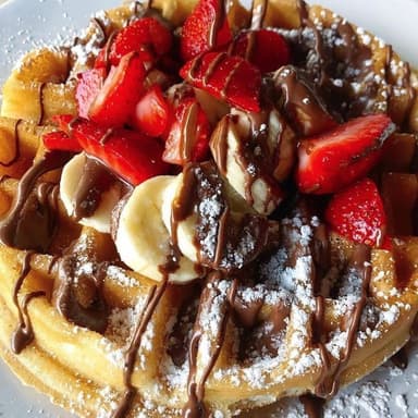 Waffle NUTELLA Plátano Fresa