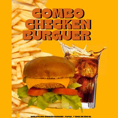 COMBO CHICKEN BURGER 🍔 🍟 🥤
