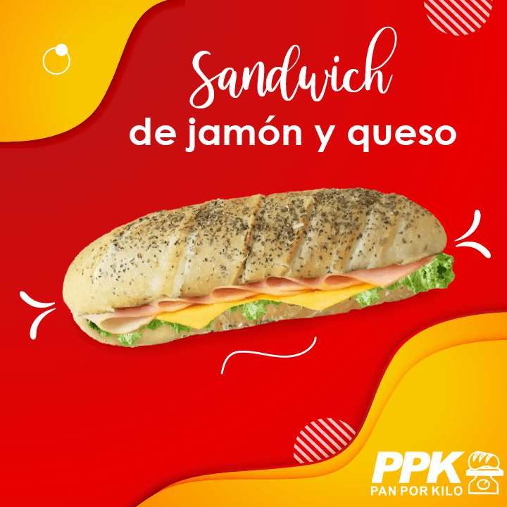 Sándwich Jamón y Queso Amarillo