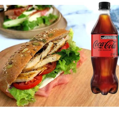 Combo Baguette de Pollo con Coca Cola Sin Azúcar