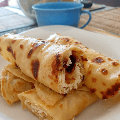 Panqueca  Queso Costeño y Jamón
