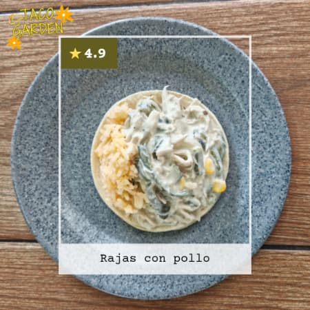 Taco de Rajas con Pollo