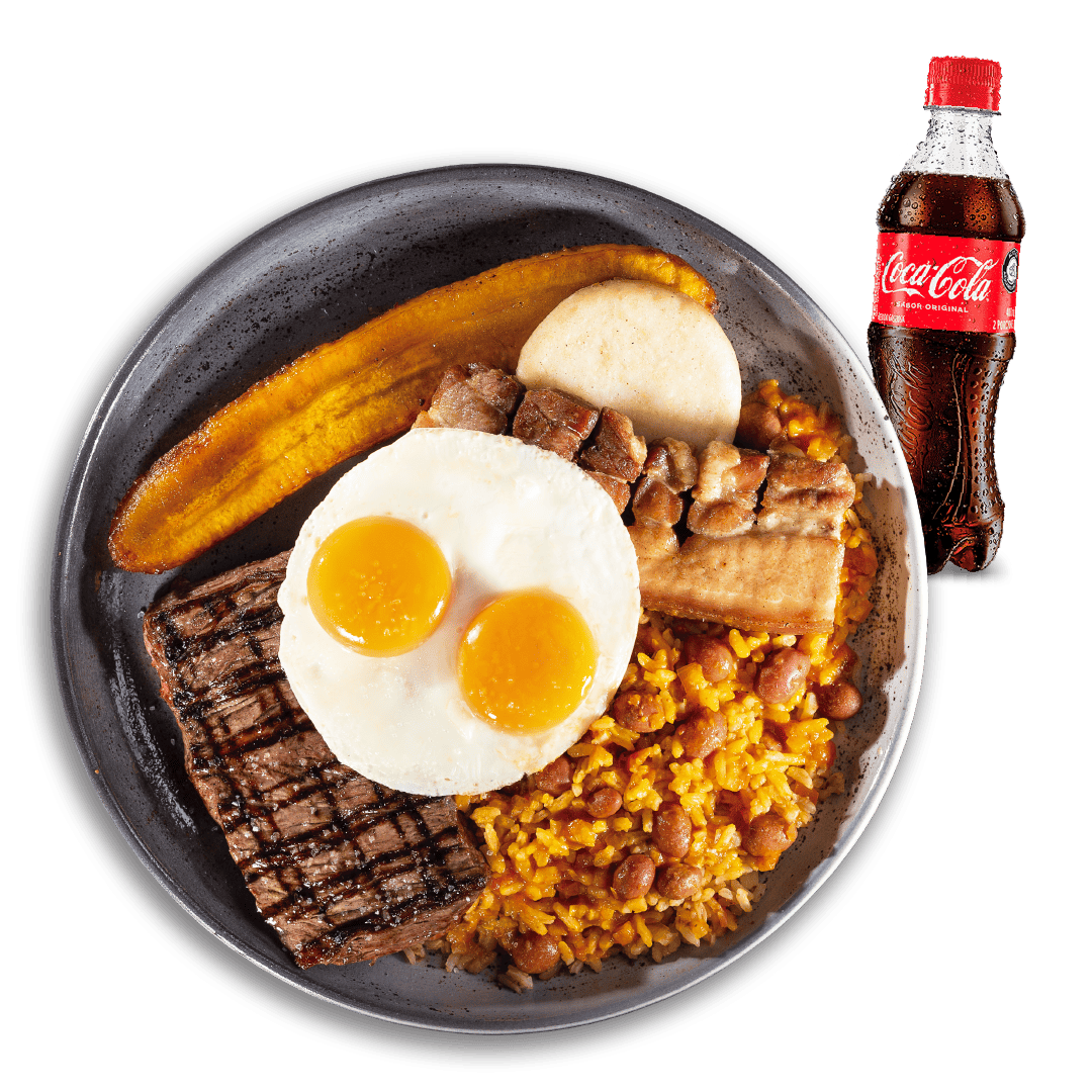 Calentado Paisa + Coca Cola