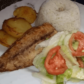 Filete de Bonito Frito a la Plancha con Papa