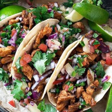 TACOS  PASTOR (Tortilla de Harina)