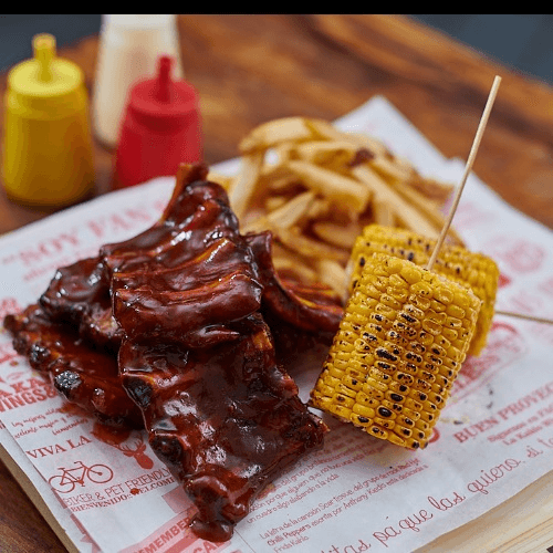 Baby Back Ribs 1/2 Orden