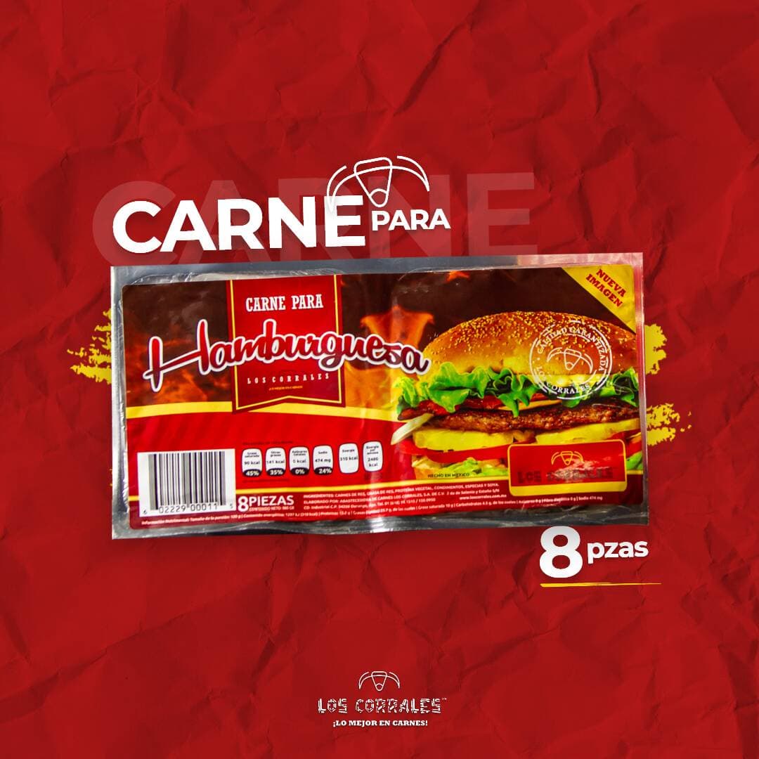 Hamburguesa Los Corrales C/8 PZA