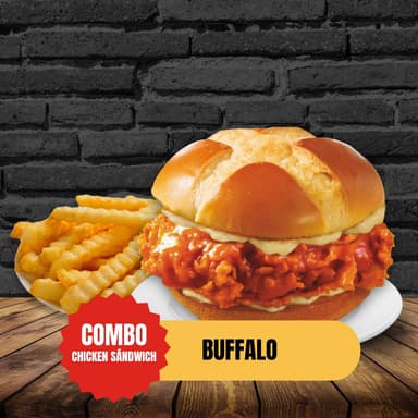 HAMBURGUESA BUFFALO + PAPAS