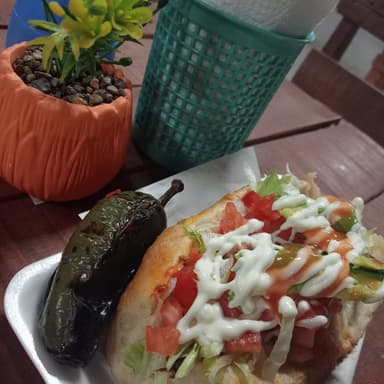 Hotdog Especial con Carne Deshebrada