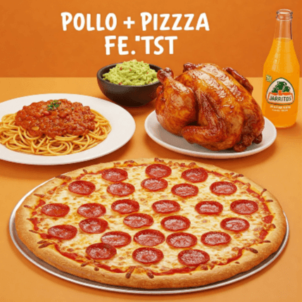 Combo Fest Pizza + 1/2 Pollo