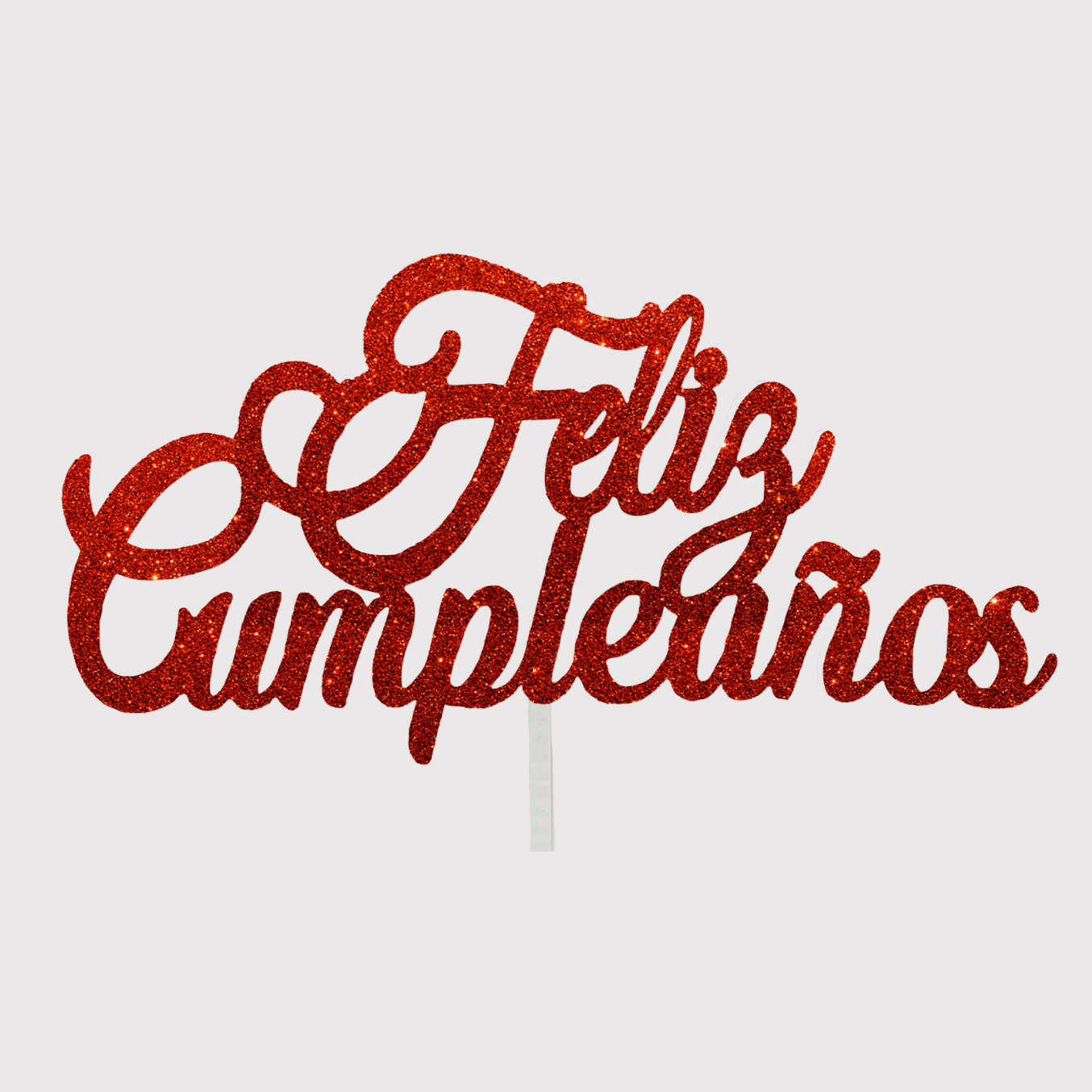 Cake Topper Feliz Cumpleaños Rojo