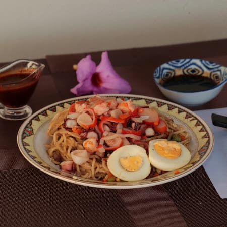 Ramen a la Plancha de Mariscos