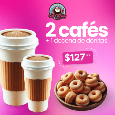 2 Cafes + 12 Donitas