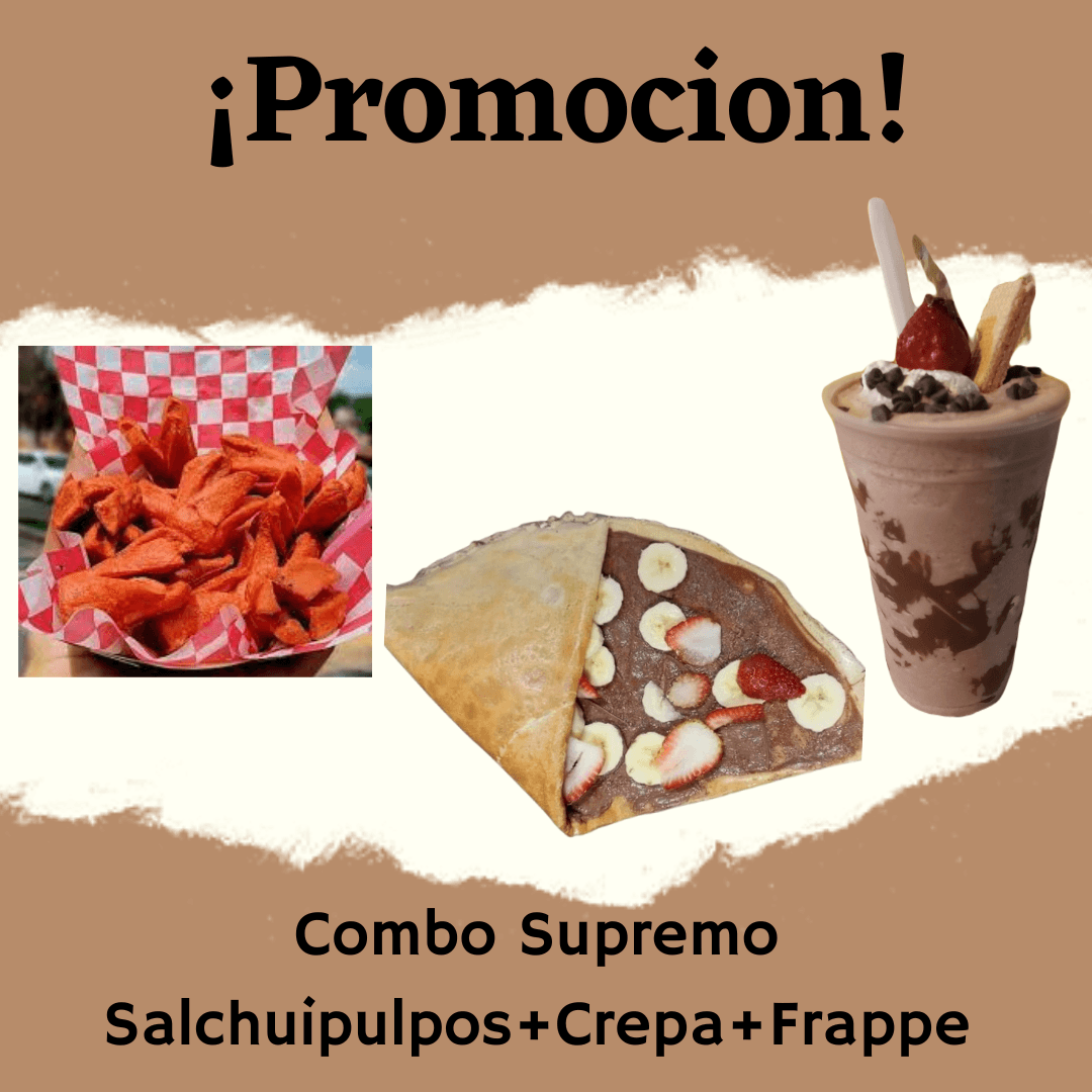 Combo Supremo Salchipulpos+Crepa+Frappe