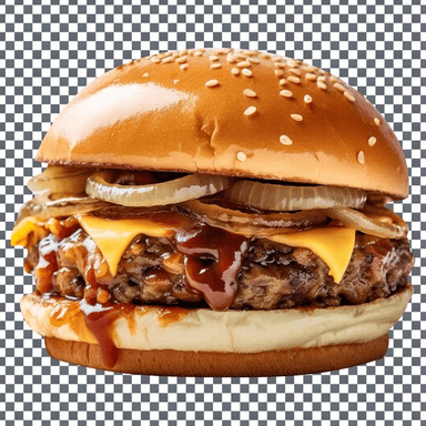 Hamburguesa con Cebolla Asada