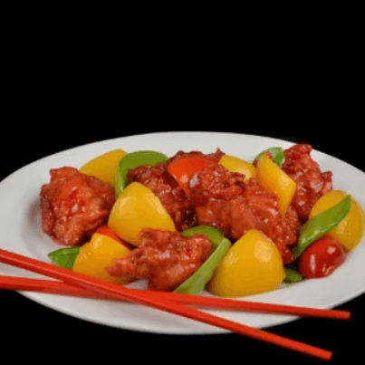 Pollo en Trozos con Durazno