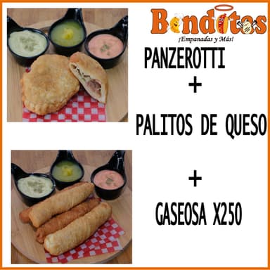 COMBO1X1 PANZEROTTI+PALITO DE QUESO+GASX250