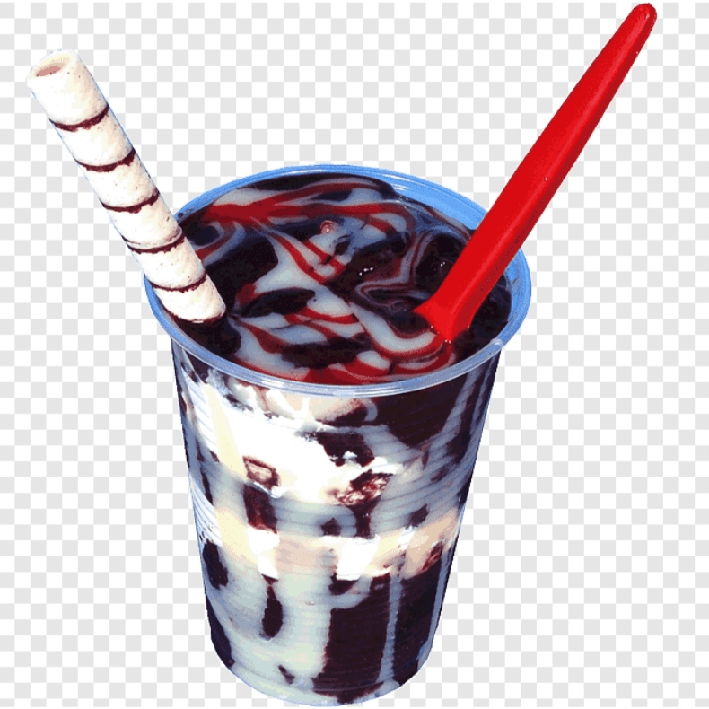 VASO CON HELADO 12 ONZAS