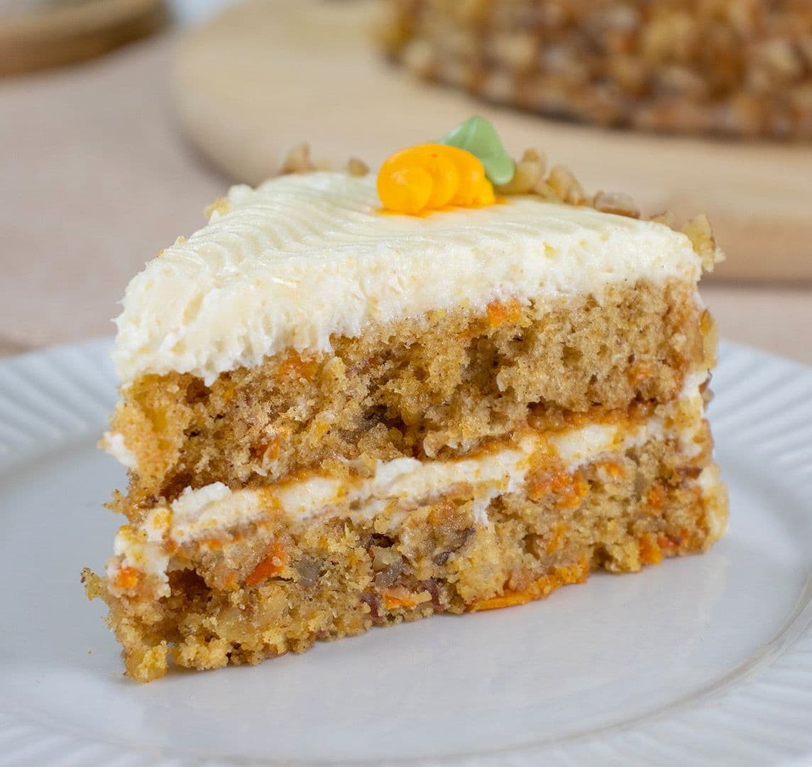 Rebanada Pastel De Zanahoria