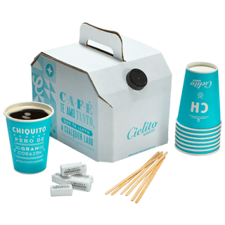 Caja de café americano para llevar