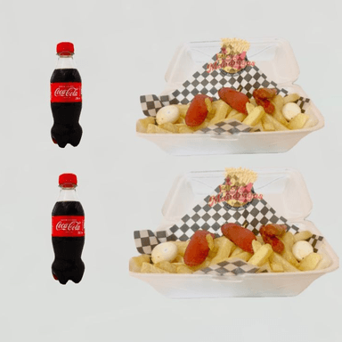 Combo 2 Salchipapas + 2 Coca Cola 250 ml