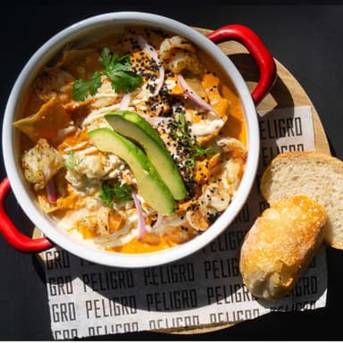 Chilaquiles de camaron