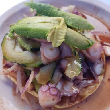 Tostada Aguachile Pulpo