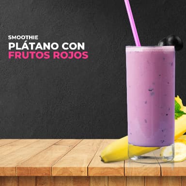 Smoothie Plátano con Frutos Rojos Base Yogurt