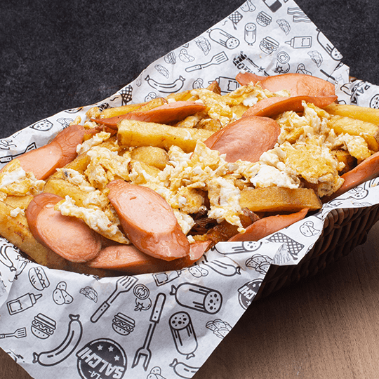 Pa - Salchipapa Frankfurter Arrebozada