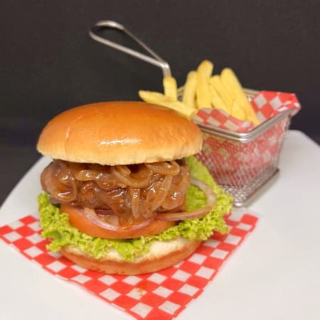 Combo Hamburguesa Cebolla Caramelizada