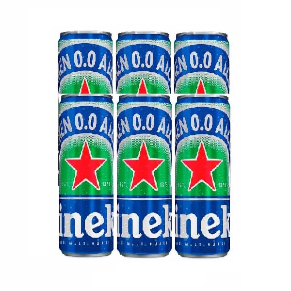 Heineken Cerveza Cero Alcohol Lata Six Pack 355 ml