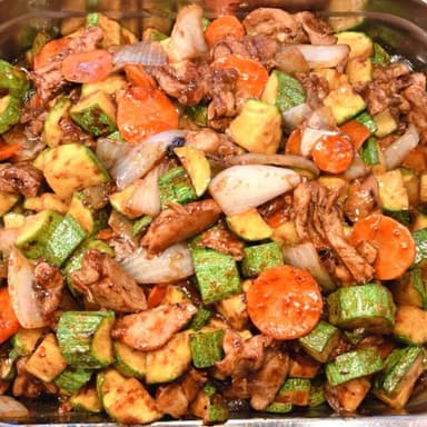 Pollo a la plancha con calabaza