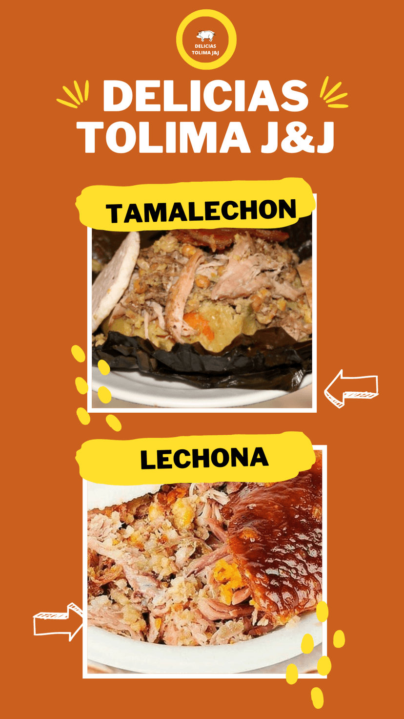 Tamales y lechona del tolima